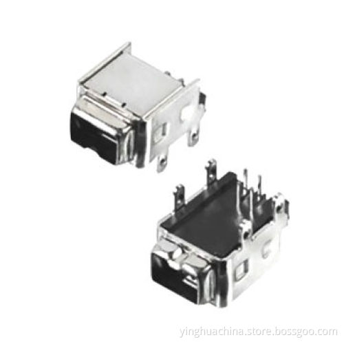 IEEE 1394 Connector, 4 Pins Female R-A DIP Type 4 Legs 1394-4F-02